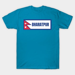 Bharatpur City with Nepal Flag T-Shirt